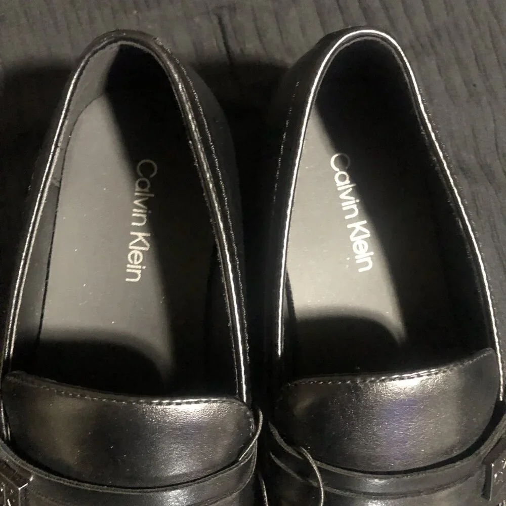 Calvin Klein Men's Dress Shoes, Size 9.5, CMJIMNON-R, Solid Black, Slip-On - Picture 3 of 5